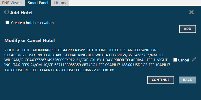Changing Hotel Reservation